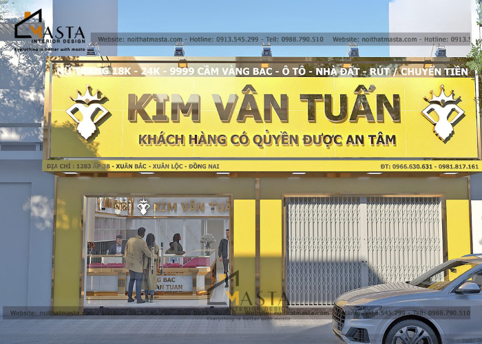 Thiết kế tiệm vàng Kim Vân Tuấn, Đồng Nai